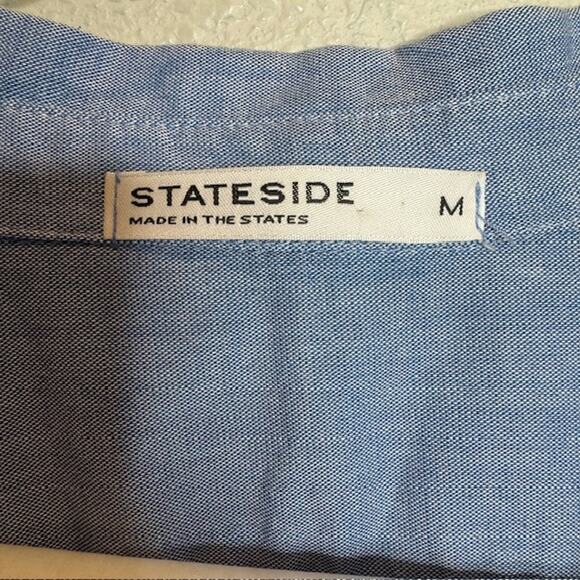 Stateside USA Classiccore Denim Wrap Button Casual Dress Sz Medium - Picture 5 of 16